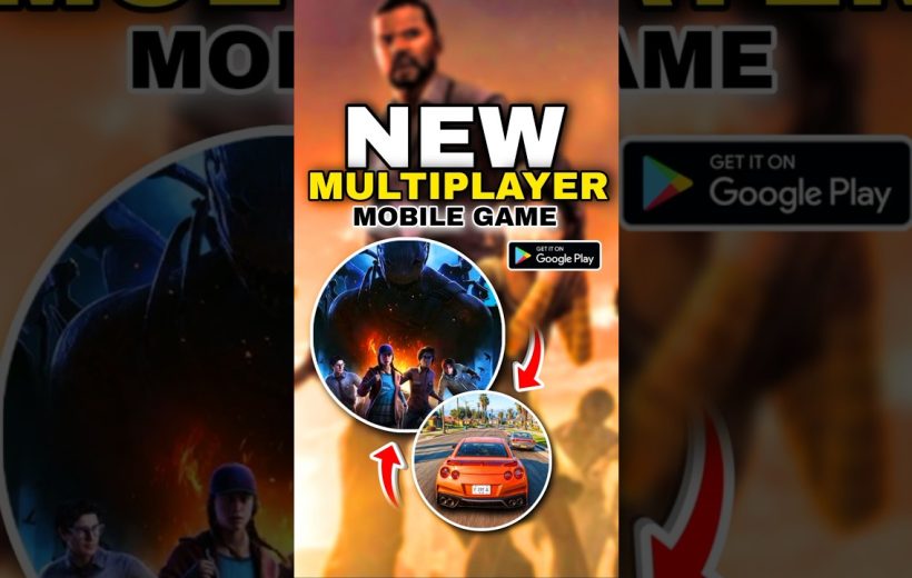 Bold poster showing a new multiplayer mobile game with characters and a racing scene