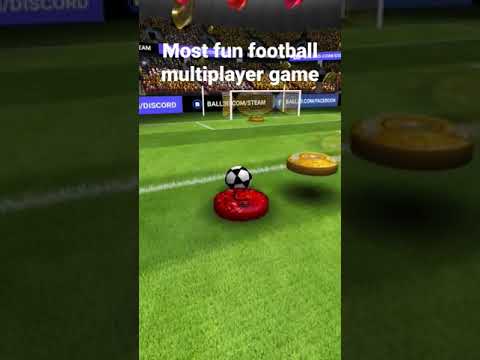 Augmented-reality football game with floating discs and a soccer ball on a turf pitch
