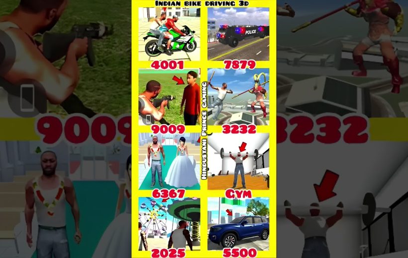 Colorful game collage showing various 3D action scenes, vehicles, and characters with numbers