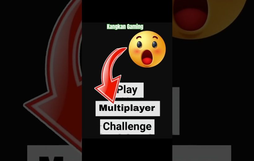 Mobile game menu showing Play, Multiplayer, Challenge buttons with red arrow and emoji