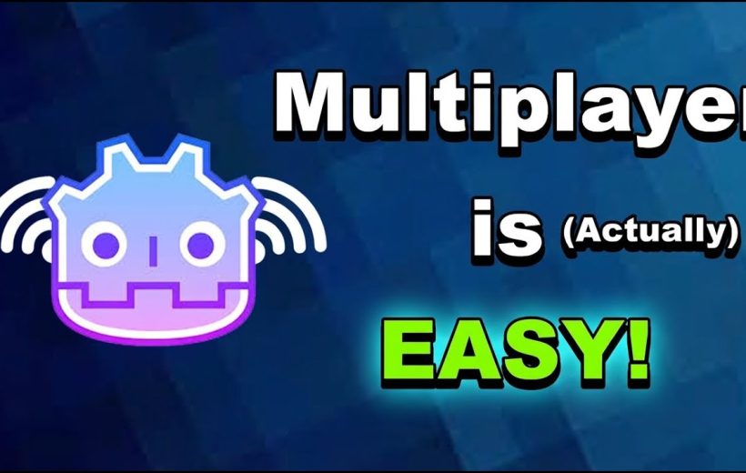 Cartoon robot logo with wireless signals beside bold text reading "Multiplayer is (Actually) EASY!"