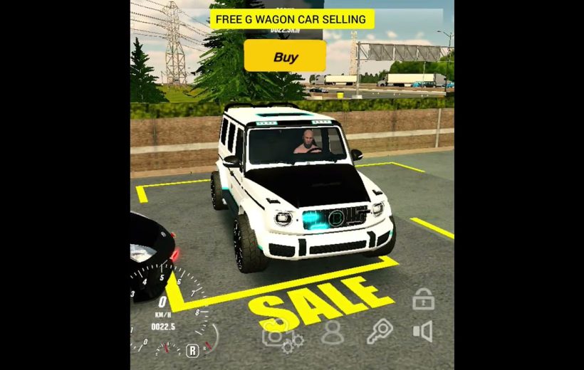 White off-road SUV parked in a marked "SALE" spot with driver inside.