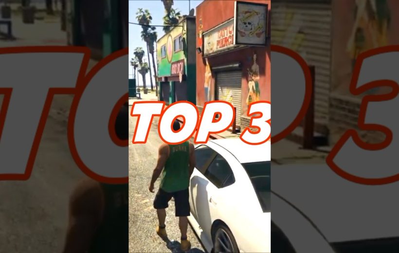 GTA-style character walking beside a white sports car on a sunny urban street