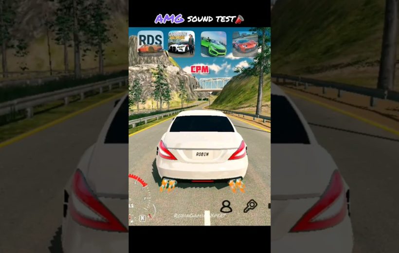 White sports sedan driving on mountain highway with exhaust flames and license "ROBIN"