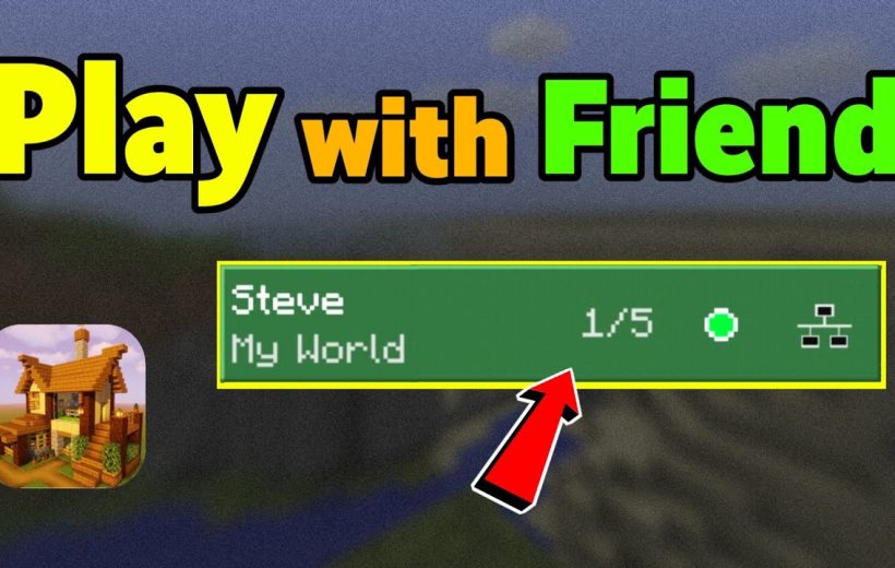 Minecraft world menu showing "Steve" with player count 1/5 and server icon