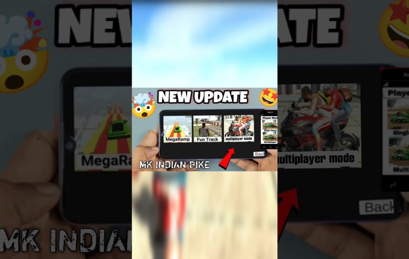 Smartphone screen showing a game menu announcing a "New Update" with modes.