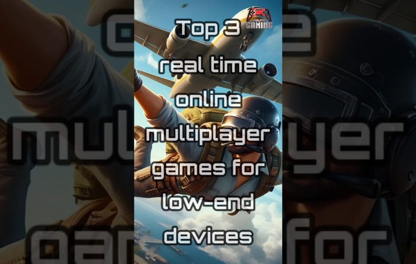 Soldier skydiving from airplane with helmet, text about real-time online multiplayer games.