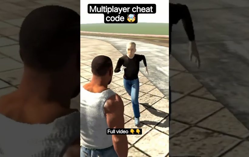 Two game characters facing each other on a tiled outdoor plaza, one approaching.