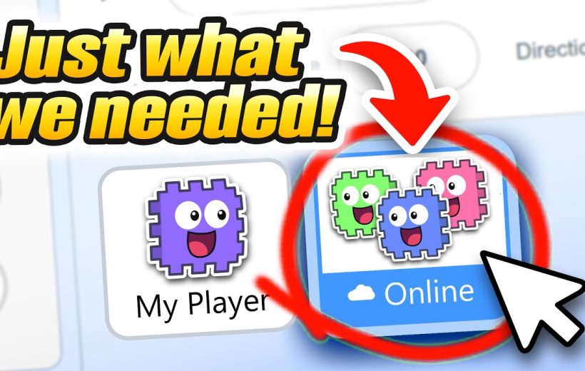 Bright thumbnail showing colorful smiling game avatars, "My Player" and Online selection highlighted.