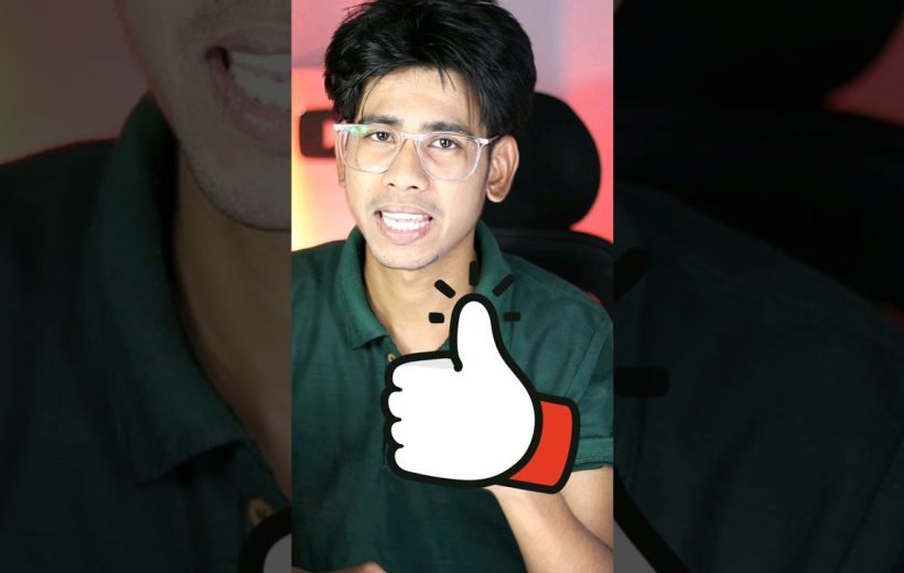 Young man wearing glasses speaking to camera with a large cartoon thumbs-up overlay