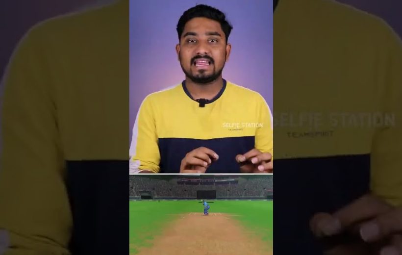 Man in yellow shirt speaking on video with cricket match footage below him.