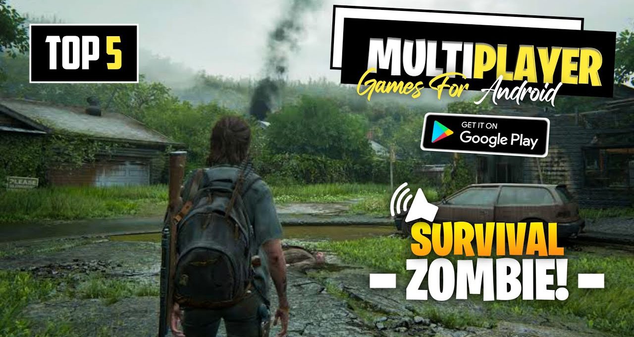 Third-person survivor with backpack walking through overgrown, abandoned town amid smoke and cars