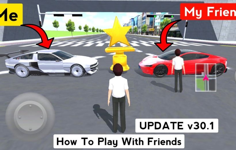 Two avatars choose between white and red sports cars beside a large golden star.