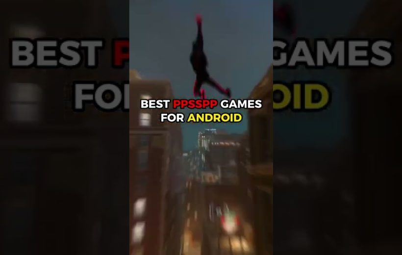 Spiderman-like character swinging through a city at night with bold text overlay.