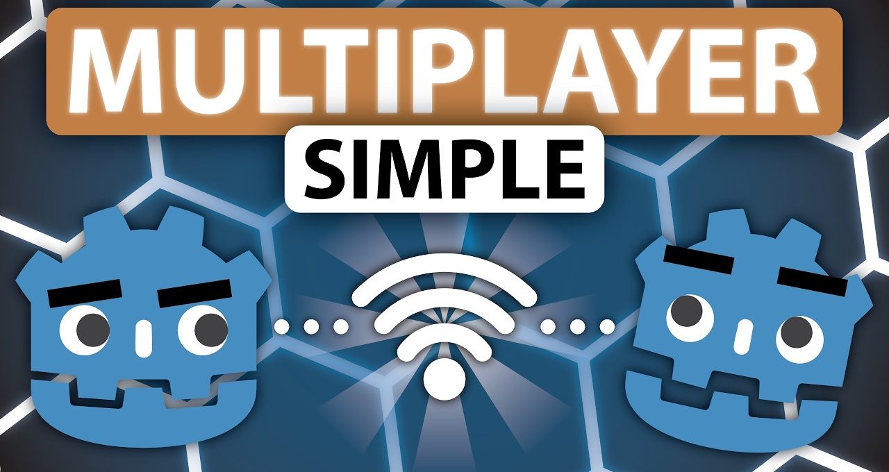 Two blue stylized faces connected by a wireless icon under "Multiplayer Simple" text