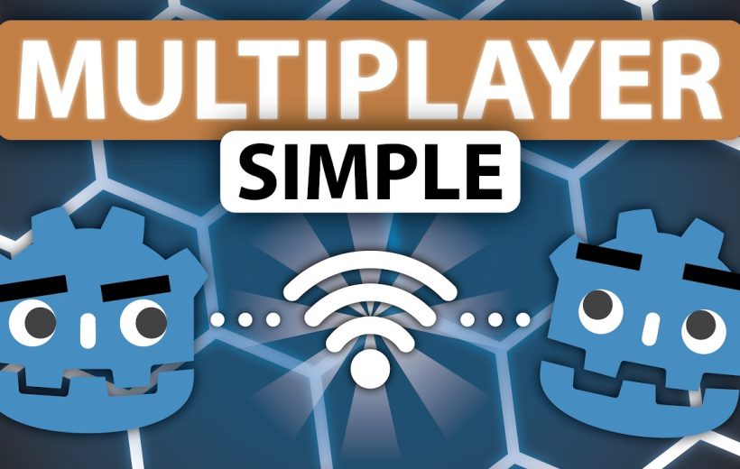 Two blue stylized faces connected by a wireless icon under "Multiplayer Simple" text