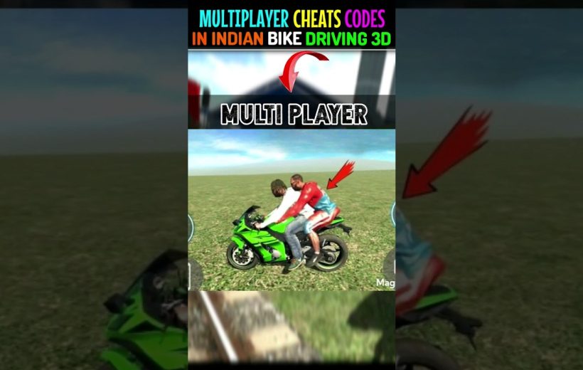 Two players riding a green sport motorcycle across an open grassy field in game