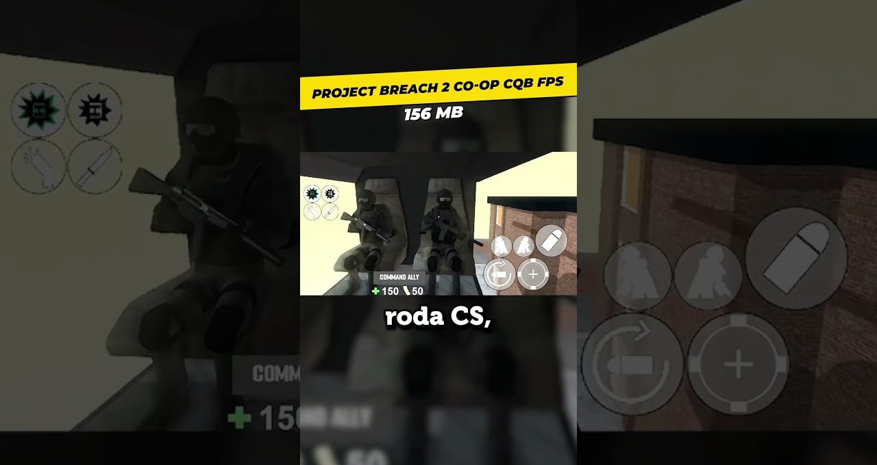 Two armed soldiers sitting inside a helicopter cockpit in a mobile FPS game UI