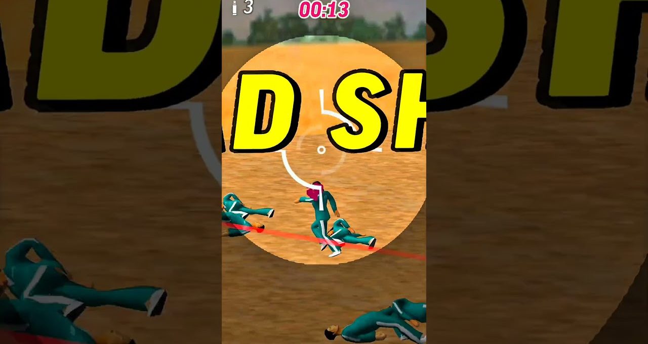 First-person sniper scope view targeting a running figure among fallen teal-uniformed players