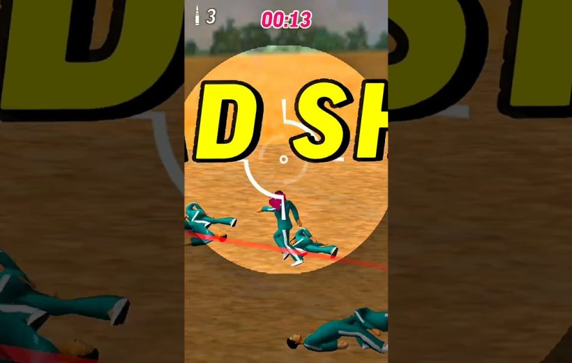 First-person sniper scope view targeting a running figure among fallen teal-uniformed players