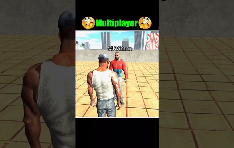 Two game characters face each other on a tiled rooftop with city skyline
