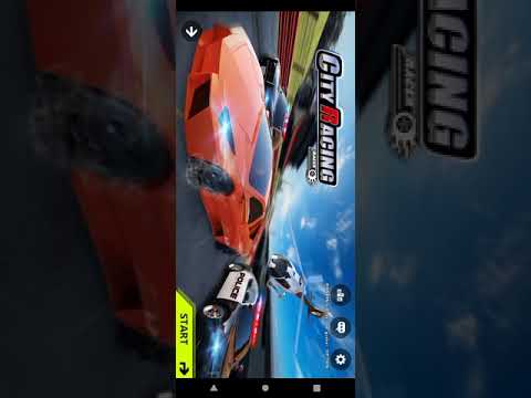 Orange sports car chased by police cars on a coastal highway game loading screen