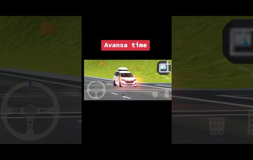 White police SUV with flashing lights driving on a highway in a racing game.