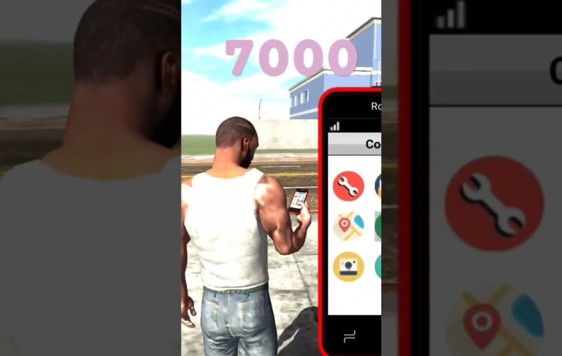 Man in tank top holding phone outdoors with app icons and "7000" text above