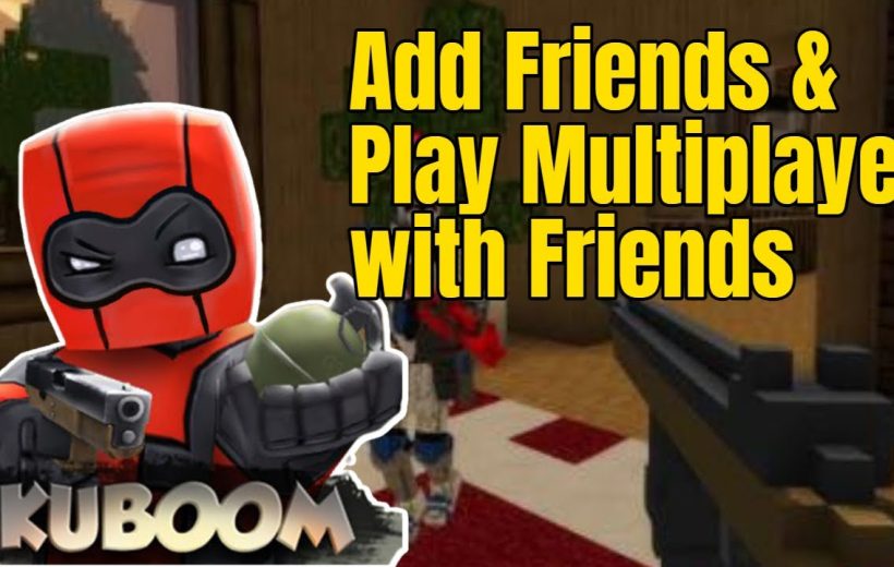 Cartoon red-masked shooter holding grenade and pistol with bold "Add Friends" text