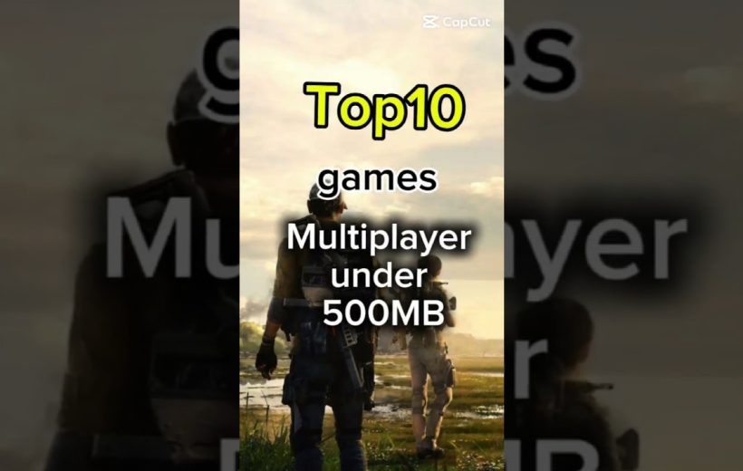 Two armed characters walking across a marsh with text "Top10 games Multiplayer under 500MB"