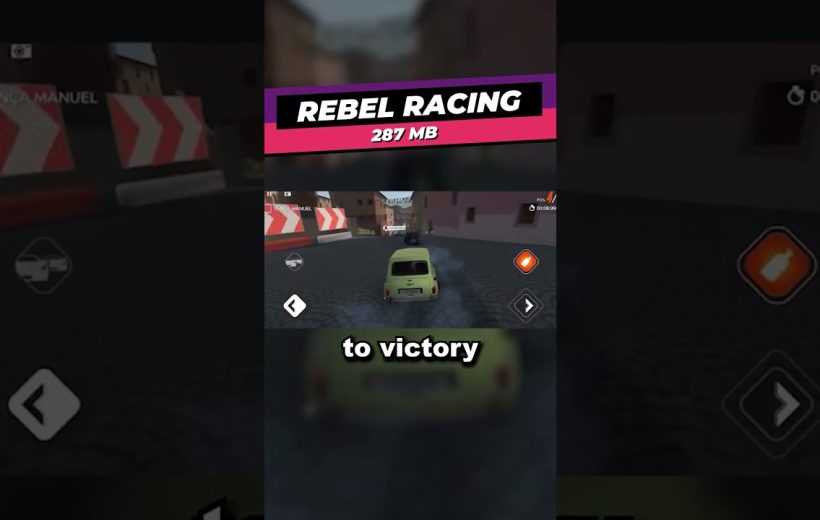 Top-down arcade racing game screenshot showing a small green car drifting through city streets