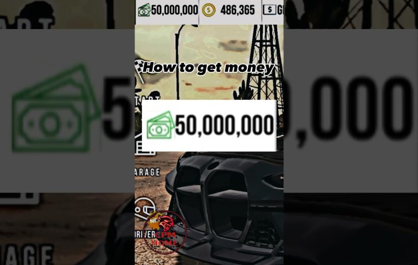 Game interface showing a car and a displayed balance of 50,000,000 cash.