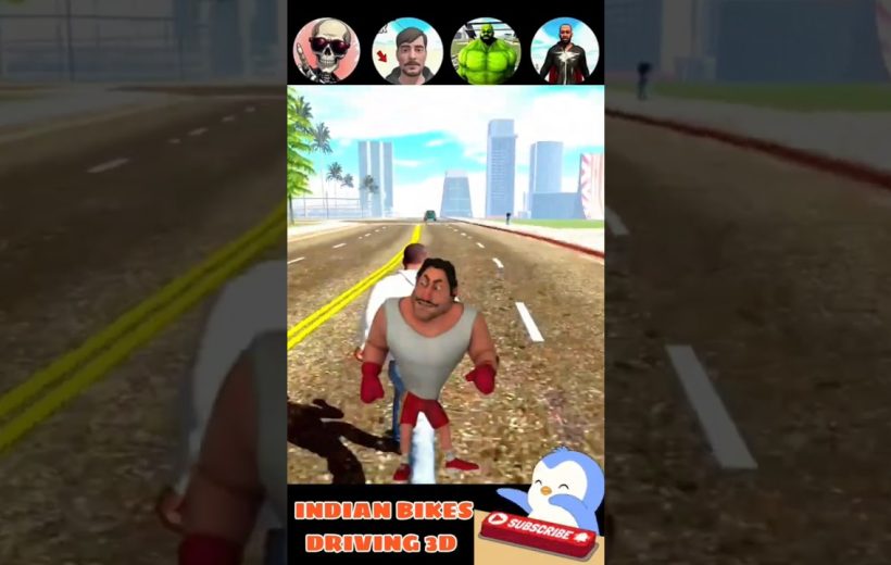 Cartoonish biker riding on city road with bulky character standing on the bike