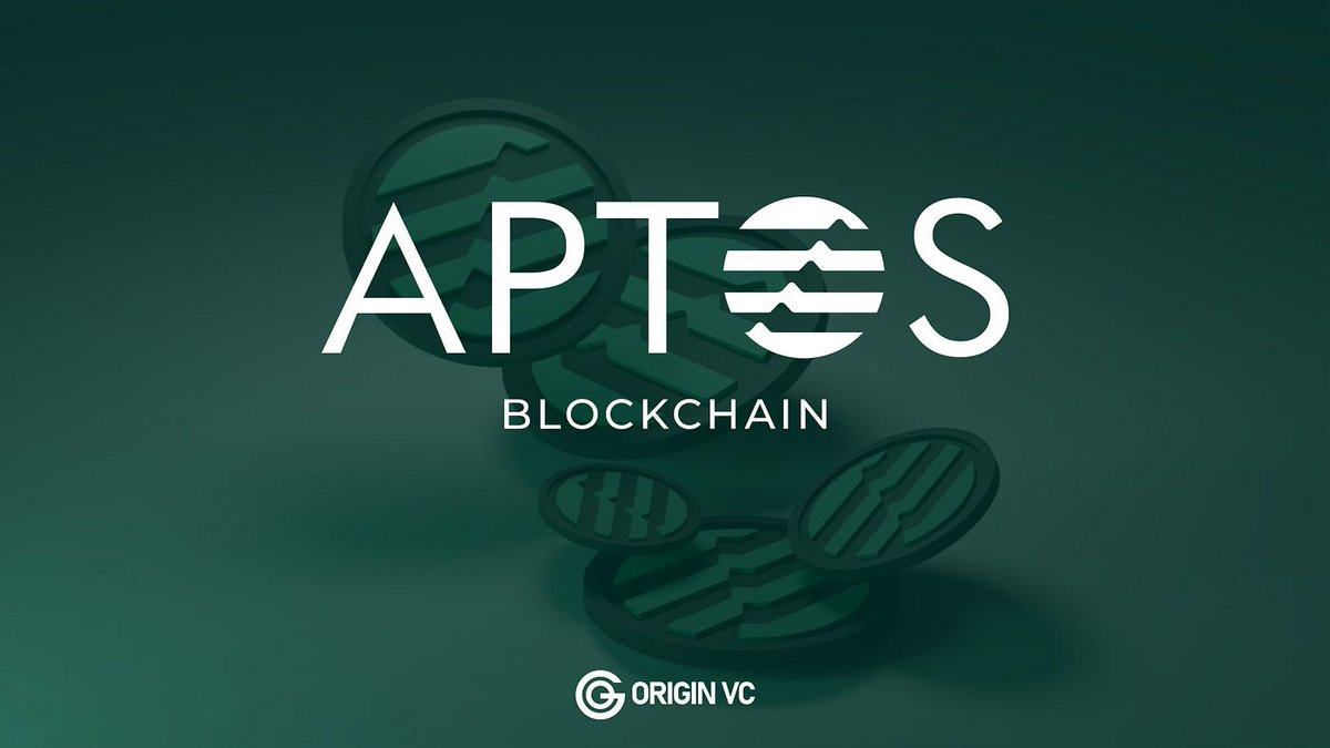 APTES blockchain logo over stacked digital coins with Origin VC branding below
