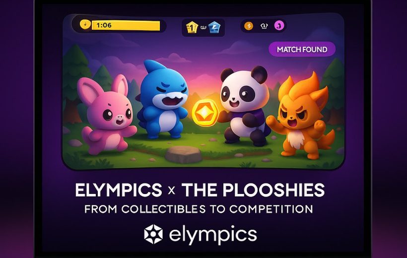Four colorful cartoon creatures facing each other on a laptop screen game lobby.
