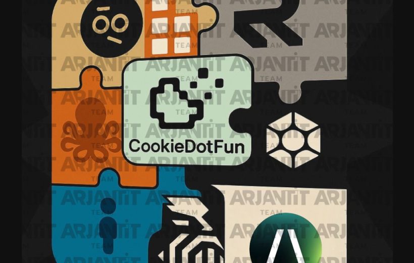 Colorful jigsaw of tech and gaming logos with "CookieDotFun" central tile.
