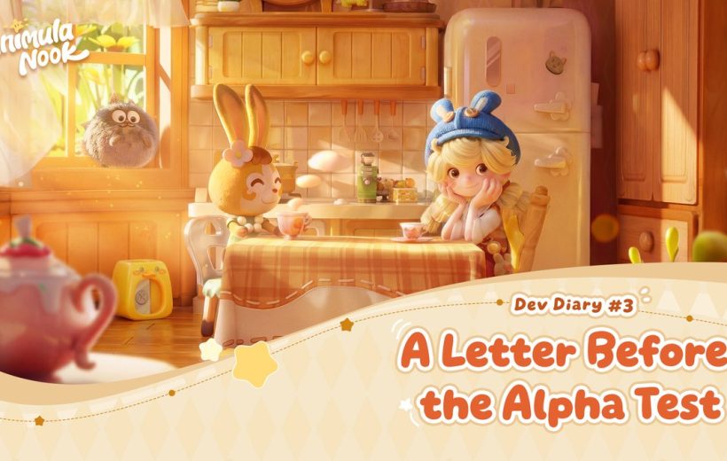 Child in bunny hat and rabbit friend sharing tea in sunlit cozy kitchen setting