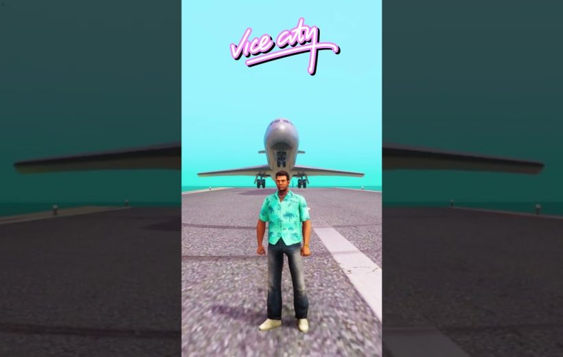 Man in teal Hawaiian shirt standing on runway with large airplane landing behind him