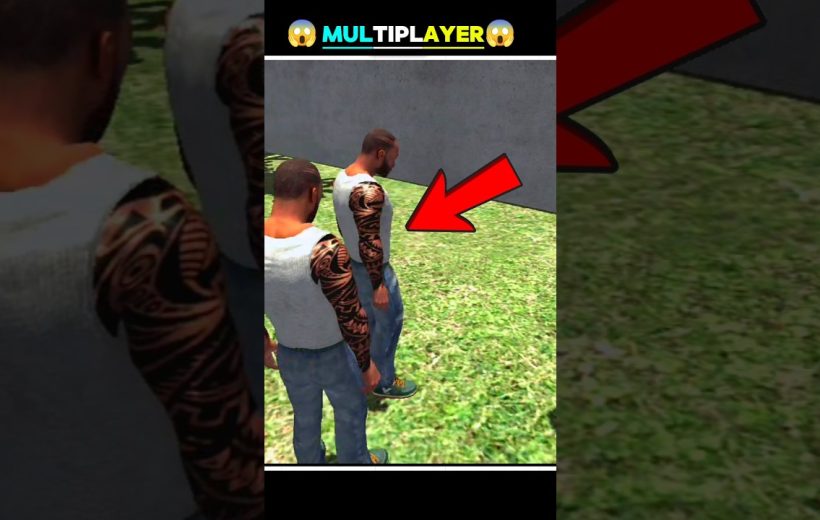 Two identical male avatars with full sleeve tribal tattoos standing on grass outdoors