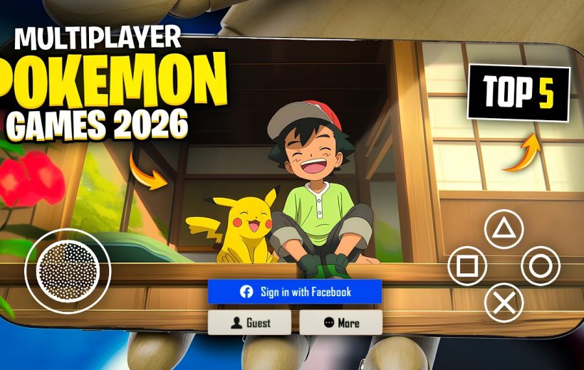 Smiling Ash and Pikachu sitting on a wooden porch in a game thumbnail