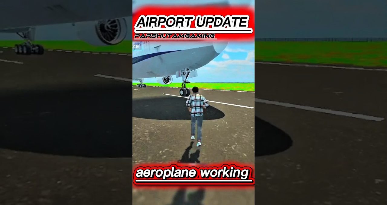 Person walking toward a large parked airliner on a sunny airport runway scene