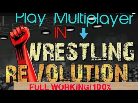 Raised red fist graphic over bold "Wrestling Revolution" text with "full working" banner