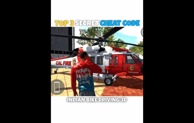 Gamer avatar standing near a red Cal Fire helicopter on a city rooftop