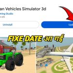 Mobile game listing and in-game scenes showing tractor, fire truck, and airplane.