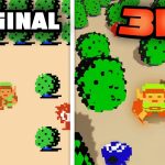 Side-by-side comparison: classic 2D pixel Link and updated 3D voxel Link in forest