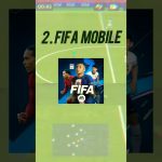 FIFA Mobile app cover with three soccer players and bold "FIFA" title centered