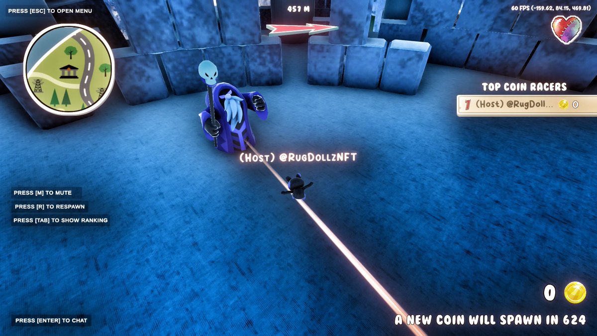 Player character being targeted by a cloaked reaper NPC inside a blue arena.
