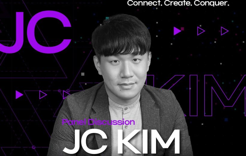 JC Kim, Verse8 CEO, portrait promoting Web3 Game Connect 2025 panel discussion.