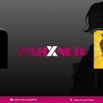 Dark banner with "PARXNER" text between two app icons and character portrait