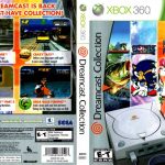 Dreamcast Collection Xbox 360 cover showing console, controller, Sonic, Space Channel and games